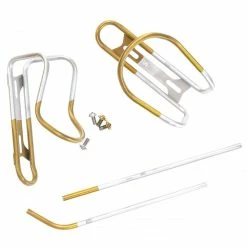 Silca Anodised Ti Straw & Sicuro Ti Bottle Cage Set - Matte Bourbon